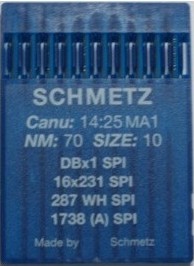 Швейные иглы для промышленных машин Schmetz DBx1 / 16x231 / 287 WH / 1738 (A) / 14:25 1 №130