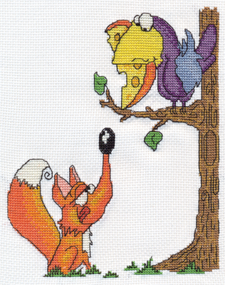 Набор для вышивания Кларт Ворона и лисица 8-129