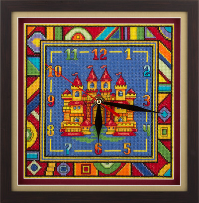 Набор для вышивания Panna Часы с замком Ч-1562