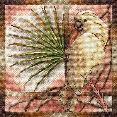 Набор для вышивания Panna Белый попугай ПТ-0693