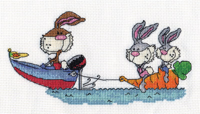 Набор для вышивания Кларт Кролики на отдыхе 8-080