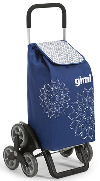 Сумка-тележка хозяйственная Gimi Tris Floral (синяя)