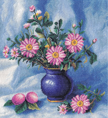 Набор для вышивания Panna Букет хризантем в вазе Ц-0978