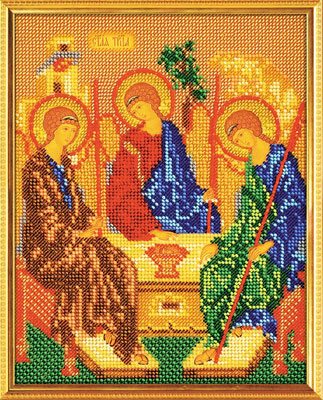Набор для вышивания Радуга бисера Святая Троица №05 В-167 19х24см