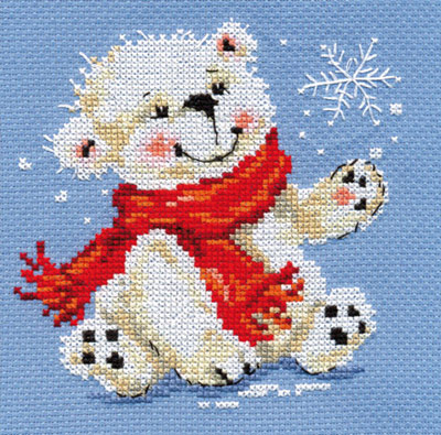 Набор для вышивания Алиса Белый медвежонок №012 0-53 12х13см