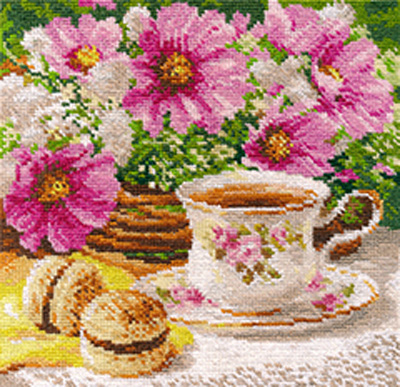 Набор для вышивания Алиса Утренний чай №045 5-12 18х18
