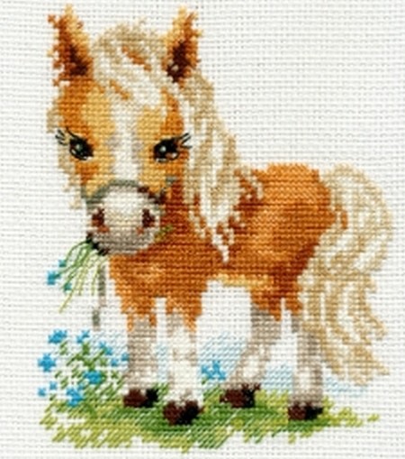 Набор для вышивания Алиса Белогривая лошадка №019 0-114 12х14см