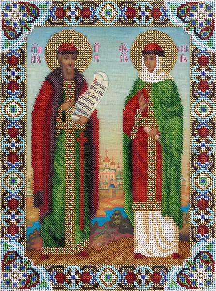 Набор для вышивания Panna Икона Святых Петра и Февронии ЦМ-1558