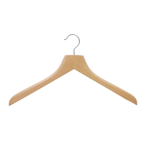 Вешалка плечики для одежды из массива бука Anyday VP-40, без перекладины, светлая (арт. VP-40 б/п с)