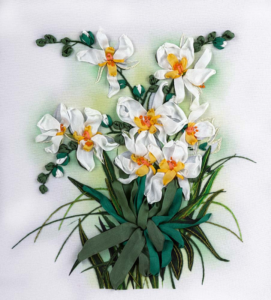 Набор для вышивания Panna Белые орхидеи ЖК-2048