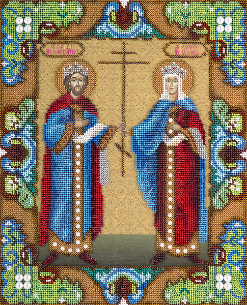 Набор для вышивания Panna Икона Святых равноапостольных царя Константина и царицы Елены ЦМ-1827