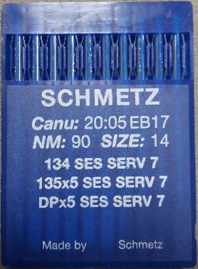 Швейные иглы для промышленных машин Schmetz 134 SES SERV 7 / 135x5 / DPx5 / 20:05 EB17 №120