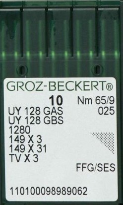 Швейные иглы для промышленных машин Groz Beckert UY 128 GBS FG SUK №120 19