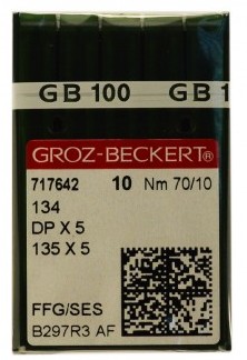 Швейные иглы для промышленных машин Groz Beckert 134 MR FFG SES 6 0 №160
