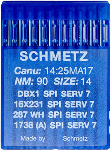 Швейные иглы для промышленных машин Schmetz DBx1 1738 SERV 7 SPI №70