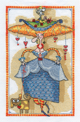 Набор для вышивания Panna Дамочка с собачкой ВК-1380