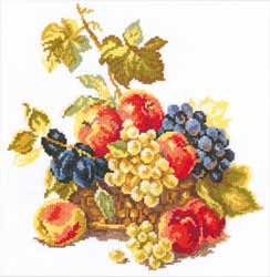 Набор для вышивания Алиса Яблоки и виноград №068 5-04 25х25см