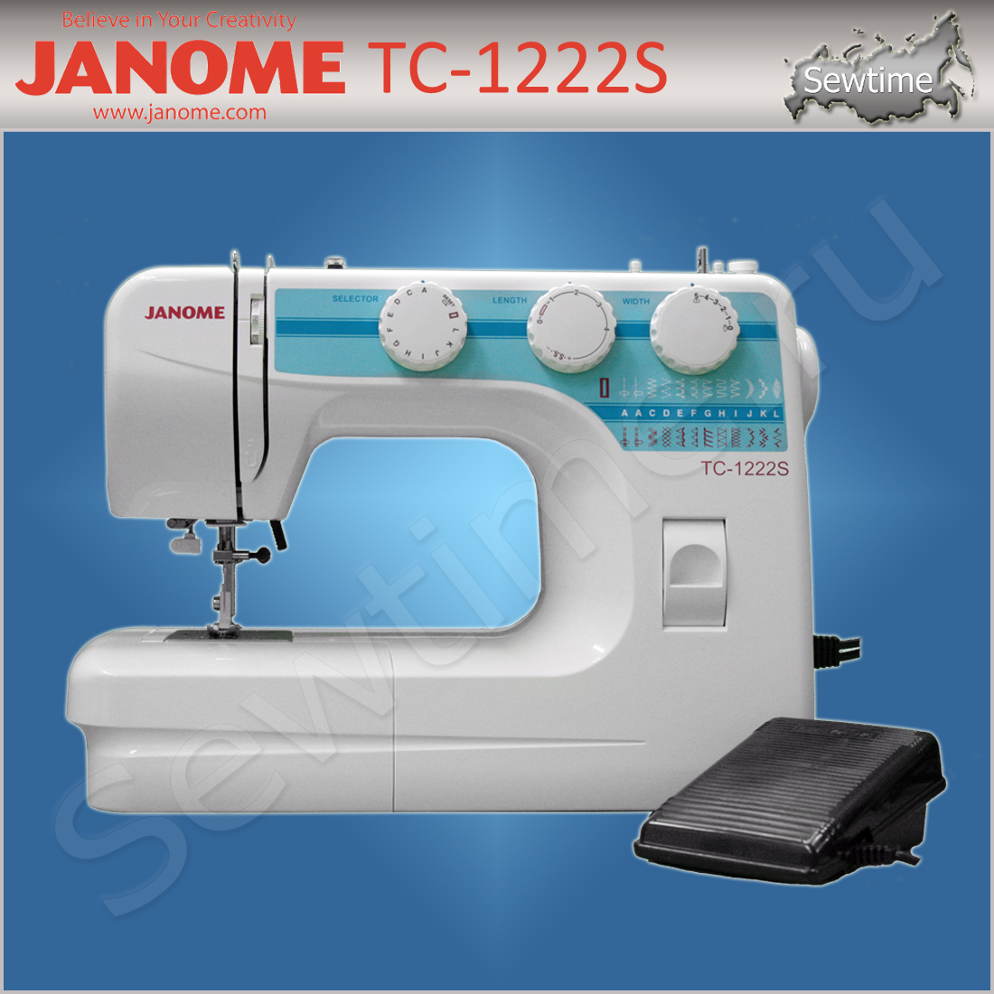 Швейная машина Janome TC 1222s купить по хорошей цене в Sewtime