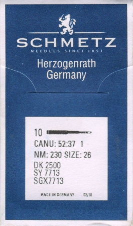 Швейные иглы для промышленных машин Schmetz DK 2500 SY 7713 SGx7713 R №160