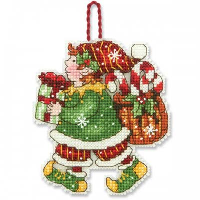 Набор для вышивания Dimensions Рождественские украшения Эльф №01 70-08913