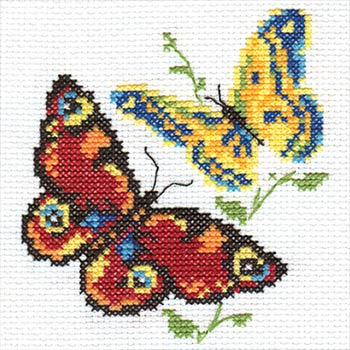 Набор для вышивания Алиса Бабочки-красавицы №005 0-50 10х11см
