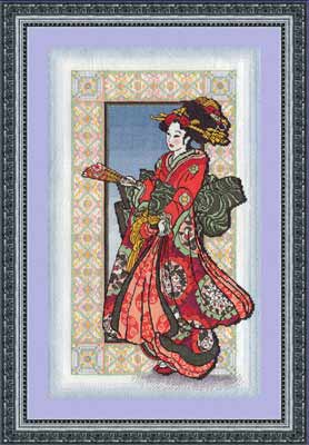 Набор для вышивания Panna Девушка в красном кимоно ЯМ-0709