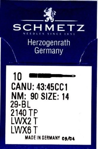 Швейные иглы для промышленных машин Schmetz LWx6T 29 BL SES №60