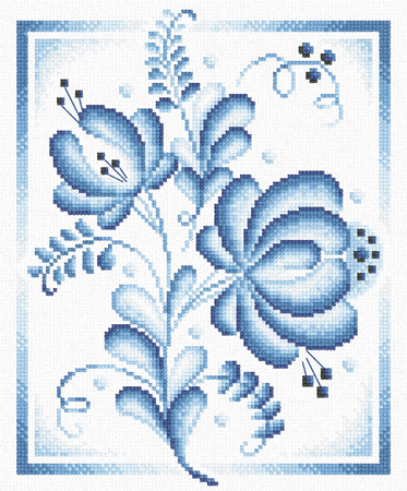 Набор для вышивания Panna Синие розы Ц-0254