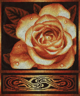 Набор для вышивания Panna Золотистая роза Ц-1021