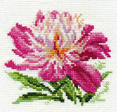 Набор для вышивания Алиса Розовый пион №015 0-119 10х11см