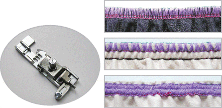 Лапка Merrylock №1 для пришивания эластичной ленты и резинки, металлическая (A1A163004)