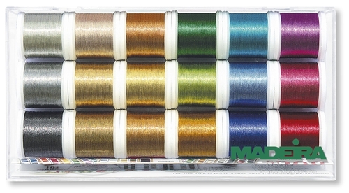 Набор ниток Madeira 8021, 18x200, Metalic Smooth, №40