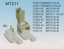 Лапка фторопластовая для отстрочки для промышленной швейной машины TCR 1/8 (1,8 мм)