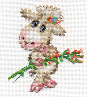 Набор для вышивания Алиса Милая овечка №064 0-105 10х12см