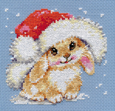 Набор для вышивания Алиса Зимний зайчишка №066 0-95 12х12см