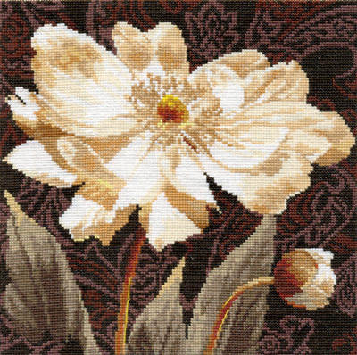 Набор для вышивания Алиса Белые цветы: В объятиях света №057 2-18 25х25см