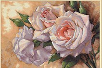 Набор для вышивания Dimensions Белые розы №167 35247