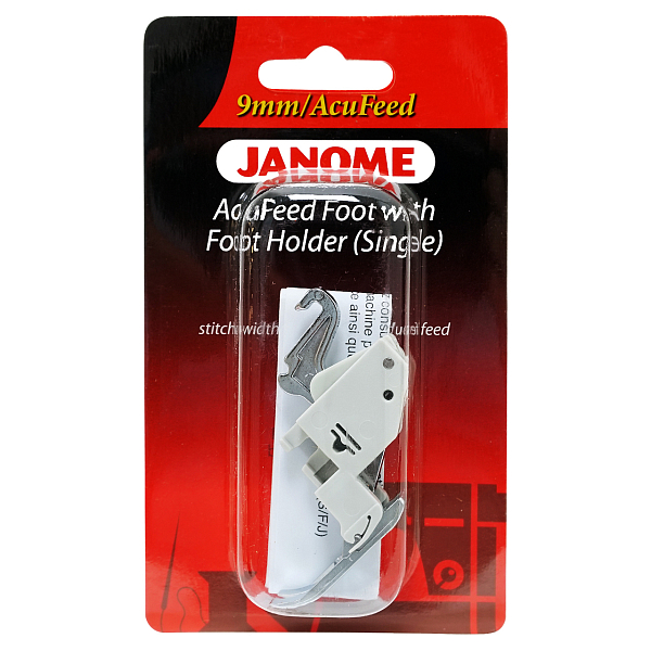 Лапка Janome 202-127-006 одинарная с лапкодержателем для AcuFeed Flex (9мм)