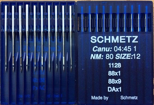 Швейные иглы для промышленных машин Schmetz DAx1 1128 R №80