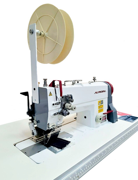 Двухигольная швейная машина Aurora A-872-BHK-P для притачивания ленты СВО с двухсторонним кантом
