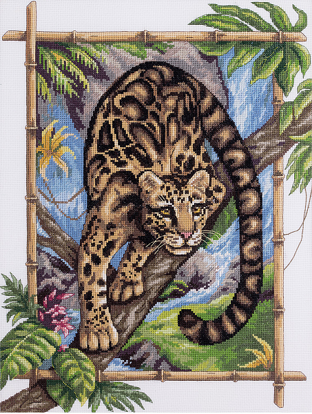 Набор для вышивания Panna Дымчатый леопард Ж-1711