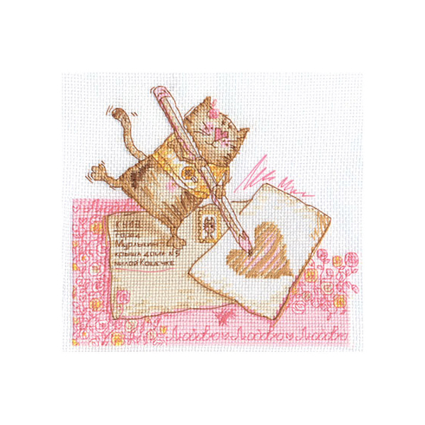 Набор для вышивания Panna Письмо милой кошечке ВК-1035
