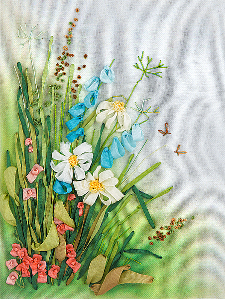Набор для вышивания Panna Полевые цветы Ромашки ЖК-2061