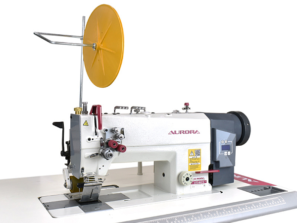 Двухигольная швейная машина Aurora A-872-BHK-P-D для притачивания ленты СВО с двухсторонним кантом
