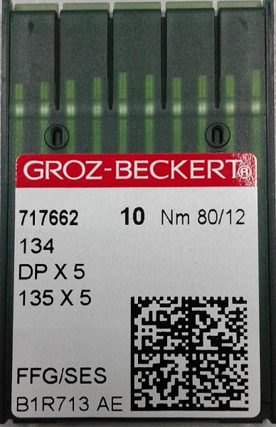 Швейные иглы для промышленных машин Groz Beckert DPx5 FFG SES 134FFG №75 11
