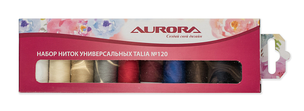 Набор ниток Aurora AU-1201, 10x200, Talia, №120